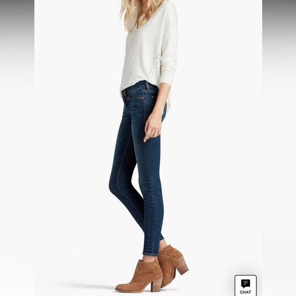 Lucky Brand Nade in USA Charlie Mid-Rise Skinny Jeans Dark Blue 6/28 Ankle - Picture 5 of 16